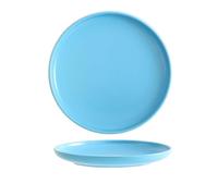 AIYoo 2 Pack Porcelain Dinner Plates,6 inch Dessert Salad Plates Ceramic Plates,Food Serving Dishes Set,Small Round Plates for Pasta,Snack,Fruit,Blue