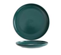 AIYoo 2 Pack Porcelain Dinner Plates,8 inch Dessert Salad Plates Ceramic Kitchen Plates,Food Serving Dishes Set,Round Plates for Pasta,Snack,Fruit,Green
