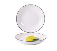 AIYoo Ceramic Dessert Plates Set of 2,Small Salad Plate 8in Appetizer Plate for Kitchen,Mini Dinner Plates for Cake Snacks Side Dish,Round Porcelain Dining Set