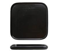 AIYoo Porcelain Dinner Plates Black 6 Inch Square Ceramic Dinner Plates Set of 2 Dessert Salad Plates for Kitchen Restaurant Serving Dishes Dinner Plate
