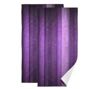 AIYOOLER Purple Striped Hand Towels for Bathroom Set of 2 Abstract Glass Texture Modern Elegant Neon Purple Art Soft Absorbent Small Bath Towels Decorative Bathroom Towel for Hotel,Gym,Spa 28x14in