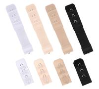 Aiyorse 8 Pack Women's Bra Extenders, 1 Hook 3 Rows Elastic Bra Extension Straps, Soft and Stretchy Back Bra Extenders for Comfortable Fit