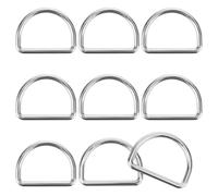 Aiyorse 9 Pack 1 Inch D Ring, 3mm Thickness Stainless Steel Heavy Duty D Ring for Bag Metal D Rings for Dog Collars, Backpacks, Webbing Straps Belts Bags Dog Leash Hand DIY Accessories(Sliver)