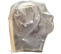 AIYOUBRS Transparent Latex Mask Adult Rubber Hood Back Zipper for Halloween Party Club Costume Dance Role Play(Size:S-63CM)