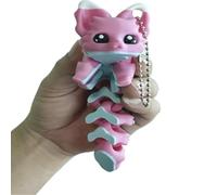 Aiyoushang 3D Printed Fox, Carly Marshmallow Foxes, fidgety Sensory Tools to Relieve Stress, Fantasy desks to Decorate Offices and Homes, and Pink Enthusiasts to Collect Animals (Pink)