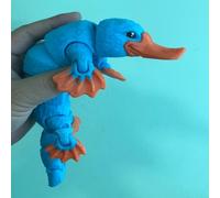 Aiyoushang 3D Printed Platypus, 3D Printed Animals, Adult Autism and ADHD fidgeting 3D Printed Articulated Animal, Easter Basket Must-Have, 100% Large (Aqua Blue, 9.5in)
