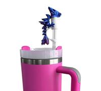 Aiyoushang Dragon topper, Compatible with Stanley 30&40oz cups, Silicone top cover, with 3D printed dragon cool red blue roller accessories