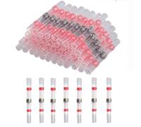 Aiyraa 100 Pcs Solder Seal Wire Connectors Marine Grade Heat Shrink Solder SleevesWaterproof Butt Splice Wire Terminals for Wire Joint/Boat/Electrician Self-Soldering 【AWG 22-18 】