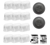 Aiyraa 12 Pack Water Filter Inserts for Ninja Luxe Cafe Accessories & 2 Backflush Cleaning Disc 54mm for ES601/ES701, Activated Carbon Filters Replacement with Espresso Cleaning Disc