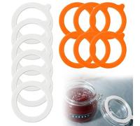 Aiyraa 12 Pcs Kilner Jar Seals Replacement - Airtight Silicone Jar Gaskets to Keep Food Freshness, Universal Rubber Seal for Mason/Kilner Jars, Sturdy Soft and Elastic Lid Gaskets