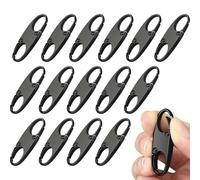 Aiyraa 15 PCS Zipper Clips Anti Theft, Small Zipper locks for Backpacks 37mm, Double Opening Snap, S carabiner clips for Outdoor sports, Camping, Traveling, Fishing