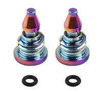 Aiyraa 2 Pieces Bicycle Bleed Screws O-Ring for Brake Lever, Titanium Alloy Screw for Magura MT2 MT4 MT5 MT7 MT8, Rainbow
