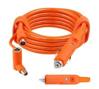 Aiyraa 2m 12v-24v Car Charging Cable for Jackery, Bluetti, Car Cigarette Lighter with Dual DC7909/8020 Plugs for Jackery Explorer 1000/2000/500/300 Portable Power Station, 14AWG Auto Charger