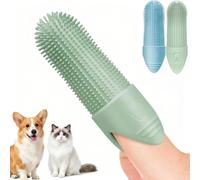 Aiyraa 2pcs Pet Toothbrush for Dogs & Cats, Silicone Dog Finger Toothbrush, Dog Teeth Plaque Cleaning Products, Cat, Puppy Toothbrush for Dogs Toothpaste & Tartar Removal