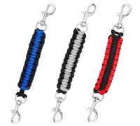 Aiyraa 3pcs Prong Collar Safety Clip, Double Ended Leash Connector for No Pull Harness, Headcollar & Dog Training, Anti Pull Pet Leash Extender with Dual Clips for Small/Medium/Large Dogs