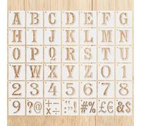 Aiyraa 42PC 3 Inch Letter Stencils with Metal Rim Alphabet Stencil for Crafts Reusable Spray Paint Stencils