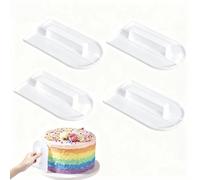 Aiyraa 4PCS Cake Smoother, Fondant Smoother, Professional Cake Icing Smoother Tool for Buttercream, Essential Cake Decorating Tools for Cake Shop Bakeries, Home Kitchens, Baking Tools