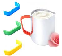 Aiyraa 4pcs Silicone Sleeves for Milk Frothing Jug, Heat Resistant Handle Covers for Barista Milk Jug Steaming Pitcher Set, to Prevent Cross Contamination Between Different Milk Type