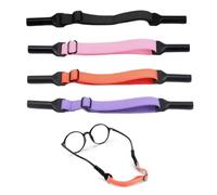 aiyraa 4PCS Sunglasses Head Strap for Kids Adult, 17-26cm Adjustable Eye Glasses Strap, Silicone Glasses Cord for Boys Girls, Glasses Neck Strap, Eyewear Retainer for Sports, Outdoor Activities