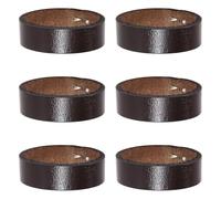 aiyraa 6Pcs Belt Loops for Brown Leather Belt, Belt Keepers for 3.6-4.0cm Leather Belt, Genuine Leather Tip Keeper/Holder to Hold Belt in Place, Mens Brown Waistband Accessories