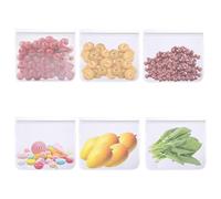 Aiyraa 6PCS Reusable Freezer Bags 28x26cm - Big PE Material Leakproof Soup Freezer Bags, Dishwasher Safe Ziplock Bags for Soup, Yogurt, Sandwich & Meal Prep (Batch Lady Style)