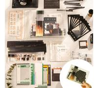 aiyraa 94 Pcs Scrapbooking & Stamping Supplies, Journaling Supplies, Scrapbook Accessories with Washi Stickers, Waterproof Tape & Retro Cards for Scrapbooking, Junk Journal, Scrapbooking Kit