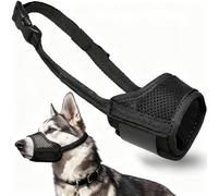 Aiyraa Dog Mesh Muzzle for Medium/Large Breed Dogs - Breathable Soft Mesh, Adjustable No-Bite Muzzle Cover for Greyhound, Labrador, Springer Spaniel Dogs to Prevent Biting, Chewing, Barking