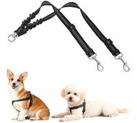 Aiyraa Double Dog Lead for Walking 2 Dog,No Tangle 360° Swivel Dog Leash, Bungee Shock-Absorbing Reflective Dual Leash for S/M/L, Split Lead 52-70cm Extendable, Heavy Duty Double Ended Twin Dog Lead