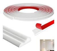 Aiyraa Peel and Stick Wall Molding Trim, Self Adhesive Dado Rail, Wall Panelling Kits 6mx2.3cm, PVC Moulding Trim for Mirror Frames, Wall Protection, Home DIY Decoration