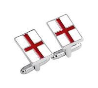Aiyraa St George Pin Badge & Cufflinks Set, England Flag Enamel Pin with Red Cross Design, Union Flag Pin Badge, Cornish Gifts for Men