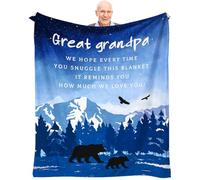 AIYUBOFUN Great Grandpa Blanket (Blue-Great Grandpa, 60 X 50 Inch)