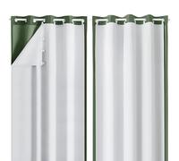 Aiyufeng 2 Panels 100% Blackout Curtain Liners for Behind Curtains, Darkening Thermal Insulated Blackout Liner for 84 Inch Curtains, Each 50" Wx80 L, 2 Liners Per Set with 18 Pieces Rings