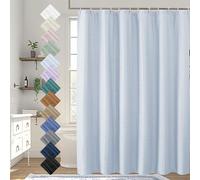 Aiyufeng Light Blue Shower Curtain for Bathroom, Embossed Textured Fabric Shower Curtain for Bathroom - Soft Cloth & Hotel Spa, Machine Washable, 72X72, Glacier Blue