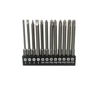 aiyun 12 Piece Slotted Phillips Screwdriver Bit Set, 1/4 Inch Hex Shank S2 Steel Magnetic 3 Inch Long Drill Bits (3 Inch)