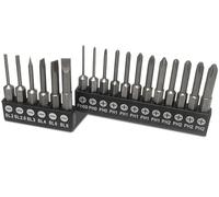 aiyun 18 Piece Slotted Phillips Head Drill Bit Set, 1/4 Inch Hex Shank S2 Steel Magnetic 2Inch Long Screwdriver Bits with Storage Box (Slotted Phillips)