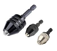 aiyun Drill Bit Adapter with 1/4 Hex Shank - 3Pcs Small Drill Chuck Extension for Impact Driver (0.6-8mm,0.3-3.6mmX2)