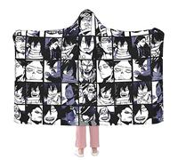 Aizawa Shouta Collage Hooded Blanket Anime Throw Blanket Fuzzy Warm Throws For Winter Bedding, Couch And Plush House Warming Decor Gift Multiple Size