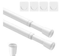 AIZESI 2pcs Spring Tension Rods Adjustable 26 to 39 inch Tension Curtain Rod Small Tension Rod No Drilling Expandable Spring Loaded Curtain Tension Rod,Suitable for Doors and Windows 28 to 36 inch