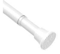 AIZESI Shower Curtain Pole 58-118cm Extendable Curtain Poles No Drilling White Tension Rods For Curtains Telescopic Shower Curtain Rail For Bathroom Bedroom Window Closet