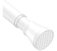 AIZESI Tension Rod 70-130cm Extendable Curtain Poles Shower Curtain Rod, No Drill Curtain Rods Spring Loaded Curtain Rod, Tension Rods for Curtains, Bathroom, Kitchen 1PCS White.