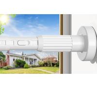 AIZESI White Shower Curtain Pole 105-262Cm, Extendable Curtain Poles Extra Long Tension Rod, Shower Curtain Rail Room Divider Curtain Rod, No Drill Heavy Duty Tension Rod