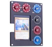 Aizesuro Translucent Acrylic Commander EDH Command Zone Tray Panel with Life, Damage, Cast Dial Counter Compatible with Magic The Gathering Deck, MTG Life Counter Accessories