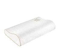 AIZHIWENG Memory Foam Pillow - Ergonomic Foam Pillows for Sleeping - Cervical Support for Head & Neck - Contour Wedge for Side, Back, Stomach Sleepers - Breathable Cover, Cooling Mesh Sides - White