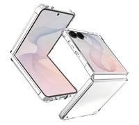 Aiziki Case for Samsung Galaxy Z Flip 8 5G Slim Shockproof Scratch-Resistant Drop-Resistant Anti-Yellowing TPU and Clear PC Crystal for Samsung Z Flip 8 Phone Case Clear