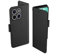 Aiziki For Honor X6c Phone Case, Leather Flip Case with 3 Card Slots & Kickstand, Anti-Drop, Magnetic Closure, Compatible with Honor X6c Case- Black