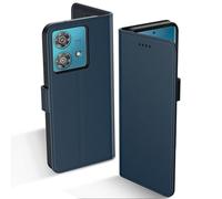 Aiziki For Moto Edge 40 Neo Case Wallet Premium Leather Flip Case with Card Slots Magnetic Closure Kickstand Shockproof Protective Compatible with Moto Edge 40 Neo Phone Case-Blue