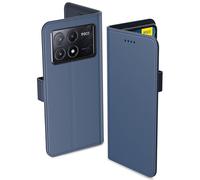 Aiziki For Xiaomi Poco X6 Pro Case Wallet Premium Leather Flip Case with Card Slots Magnetic Closure Kickstand Shockproof Protective Compatible with Xiaomi Poco X6 Pro Phone Case-Blue