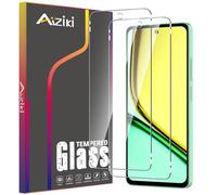 Aiziki Glass Screen Protector For Realme C67 4G Tempered Glass Film, Impact-Protection, Anti-Shatter, Anti-Scratch, HD Clear, Bubble Free, [2 Pack] Screen Protectors Realme C67 4G