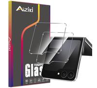 Aiziki Glass Screen Protector For Samsung Galaxy Z Flip 7 FE/Z Flip 6 Tempered Glass Film, Impact-Protection, Anti-Shatter, Bubble Free, [2 Pack] Screen Protectors Galaxy Z Flip 7 FE/Z Flip 6