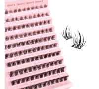 AIZUIWIY Individual Eyelashes Cluster Lashes Fluffy Wispy Lashes Natural Lash Cluster Mix 8-16mm DIY Individual Lashes Faux Mink Eyelash Clusters